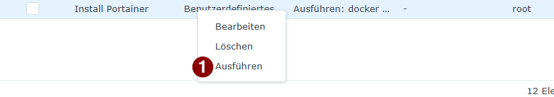 Synology Ausführen Task