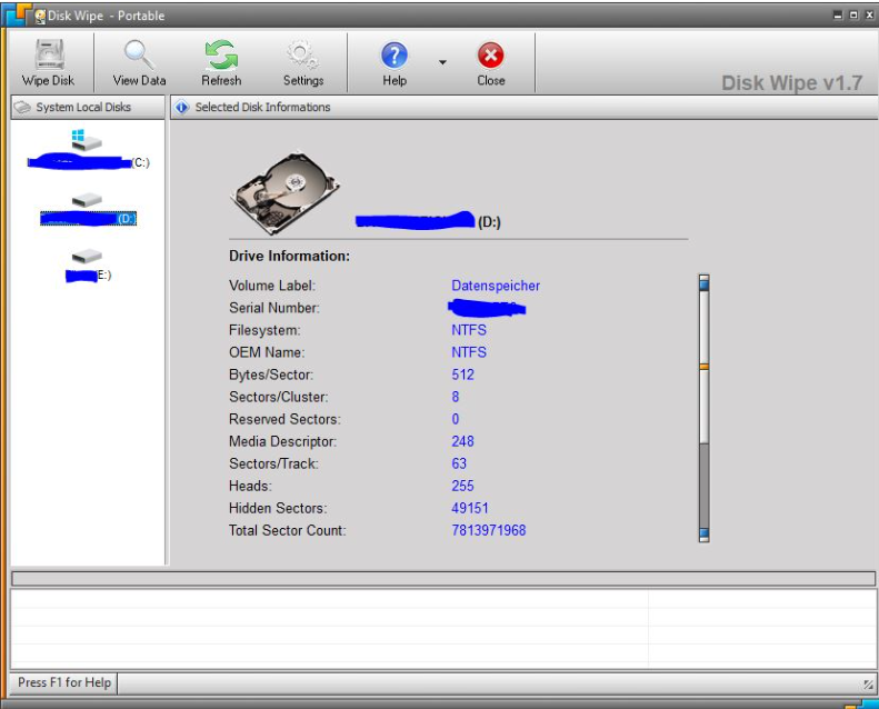 Disk Wipe Schirtt 1