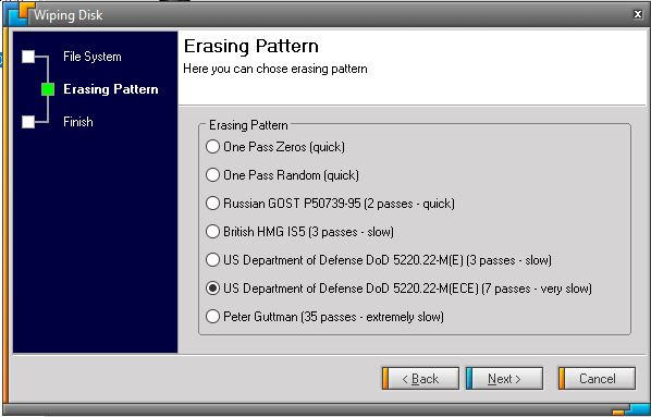 Disk Wipe Schritt 3