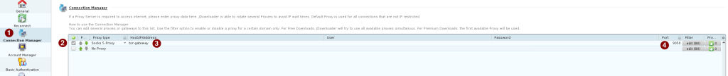 Tor jDownloader Einstellungen mit Port