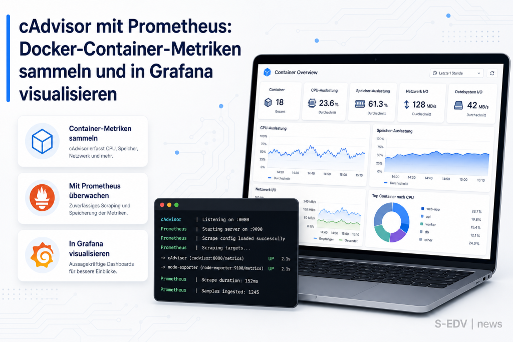 cAdvisor mit Prometheus: Docker-Container-Metriken sammeln und in Grafana visualisieren