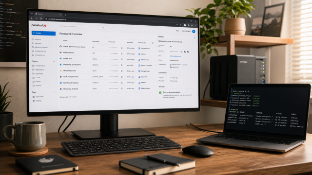 Hero Bild zu Passbolt mit Docker als Team Passwortmanager mit Ende zu Ende Verschlüsselung auf einem NAS und moderner Weboberfläche.