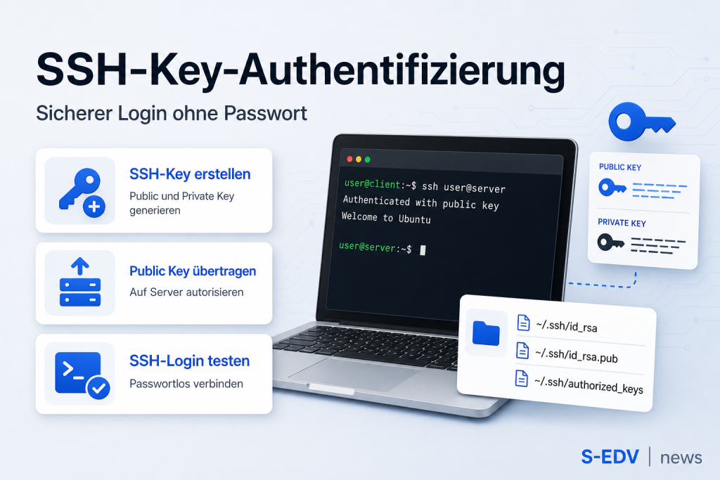 SSH-Key Authentifizierung einrichten Linux Windows