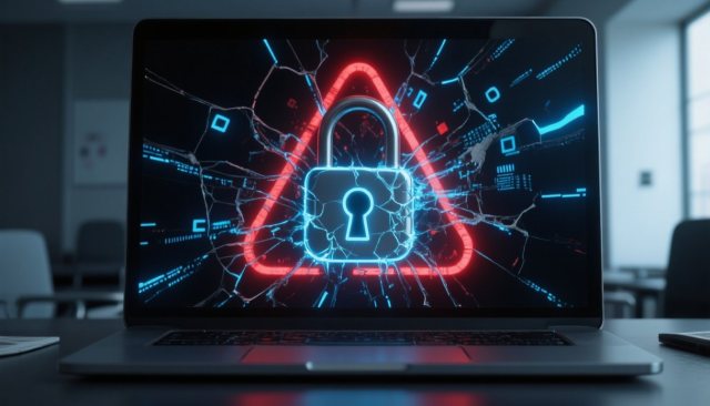Gebrochenes digitales Schloss symbolisiert BitLocker-Sicherheitslücke YellowKey