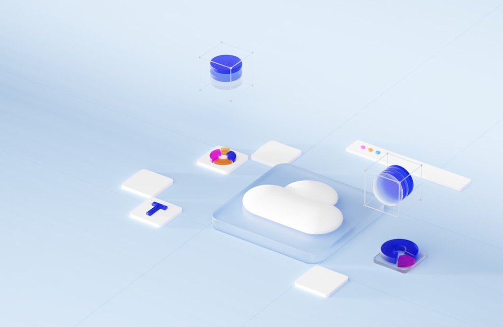 Entwicklungsarbeitsplatz mit KI-Cloud-Konzept fuer Apple-Apps