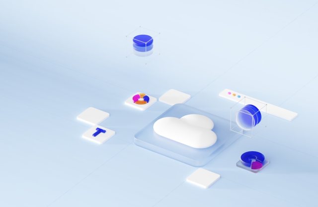 Entwicklungsarbeitsplatz mit KI-Cloud-Konzept fuer Apple-Apps