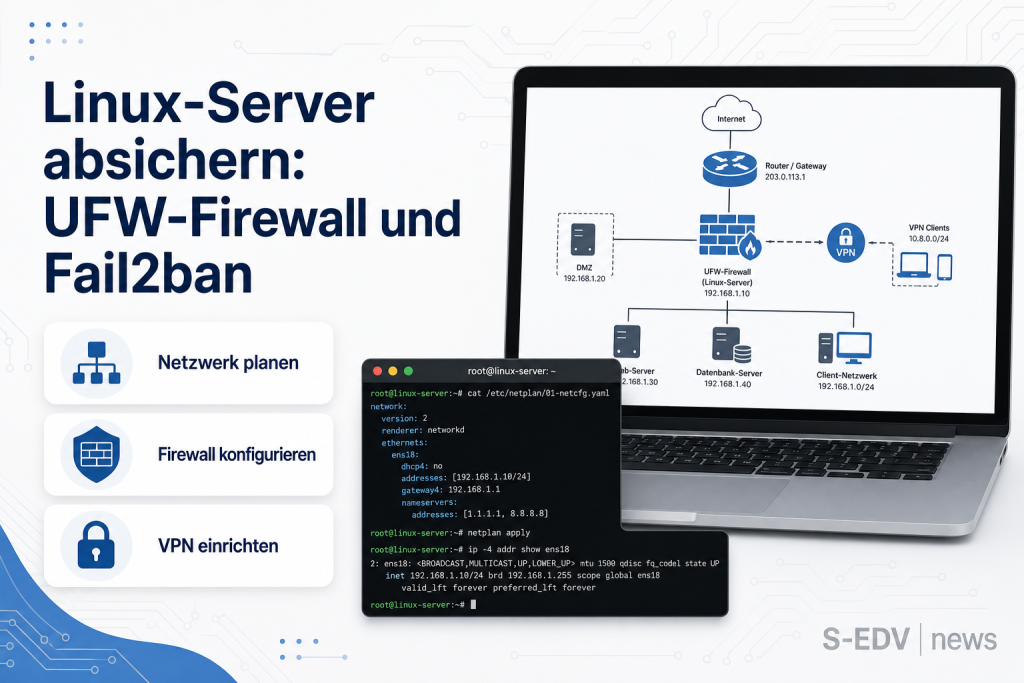 Linux-Server absichern: UFW-Firewall und Fail2ban