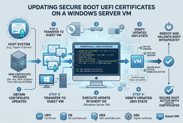 Secure Boot 2023 Hero zur Umstellung von UEFI-Zertifikaten auf Windows-Server-VMs unter VMware