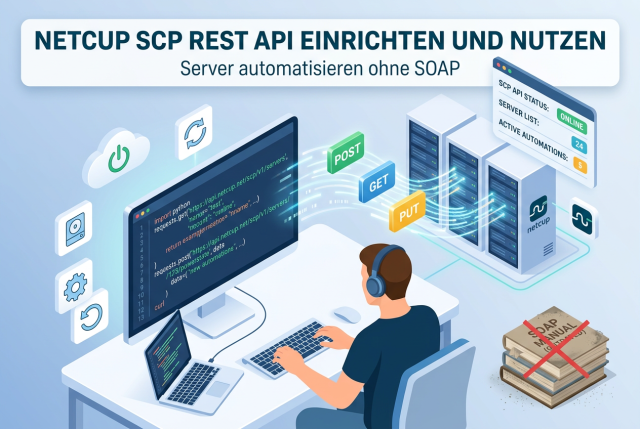 netcup SCP REST API Oberfläche zur Einrichtung und Nutzung der API für automatisierte Serververwaltung ohne SOAP mit API-Zugang, Token und Beispielaufrufen