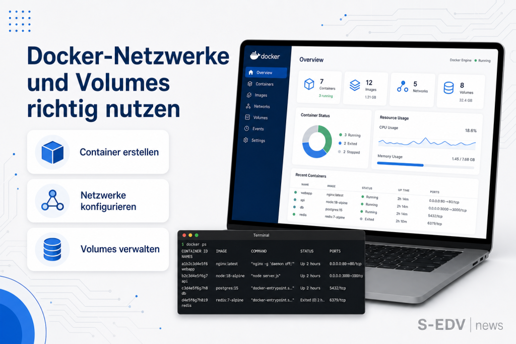 Docker-Netzwerke und Volumes richtig nutzen