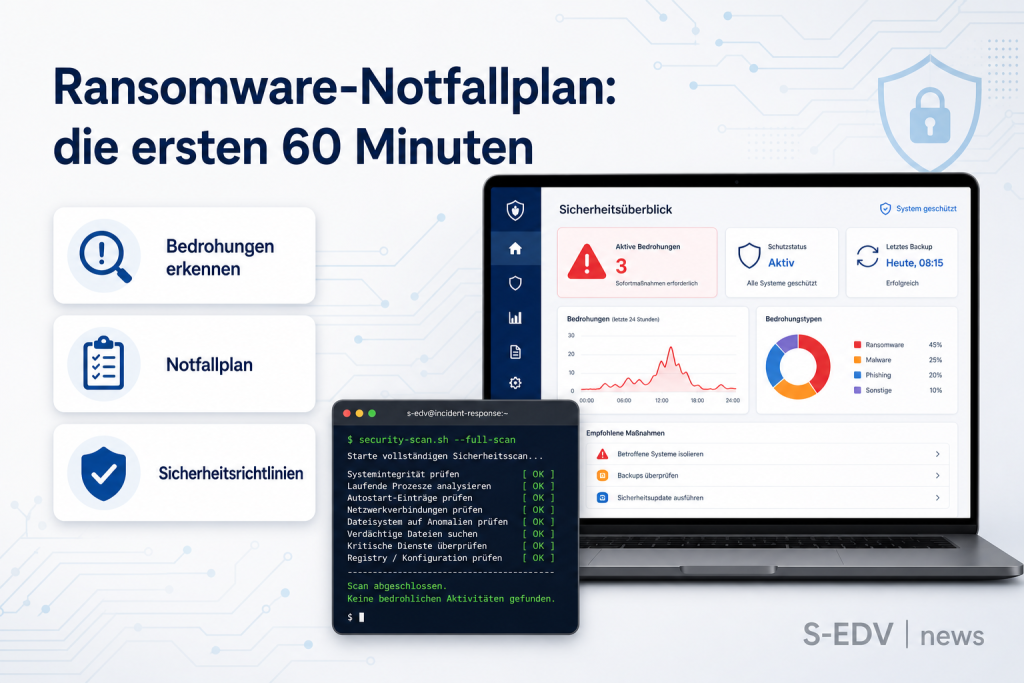 Ransomware-Notfallplan: die ersten 60 Minuten