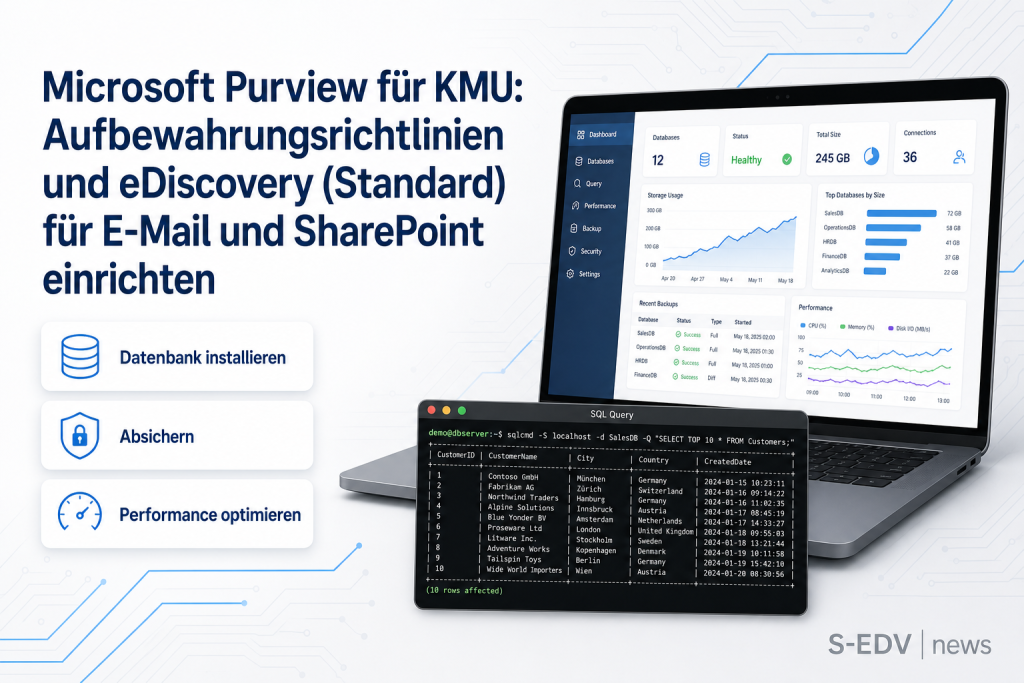 Microsoft Purview für KMU: Aufbewahrungsrichtlinien und eDiscovery (Standard) für E-Mail und SharePoint einrichten