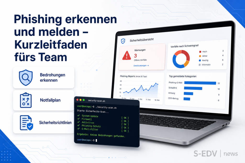 Phishing erkennen und melden – Kurzleitfaden fürs Team