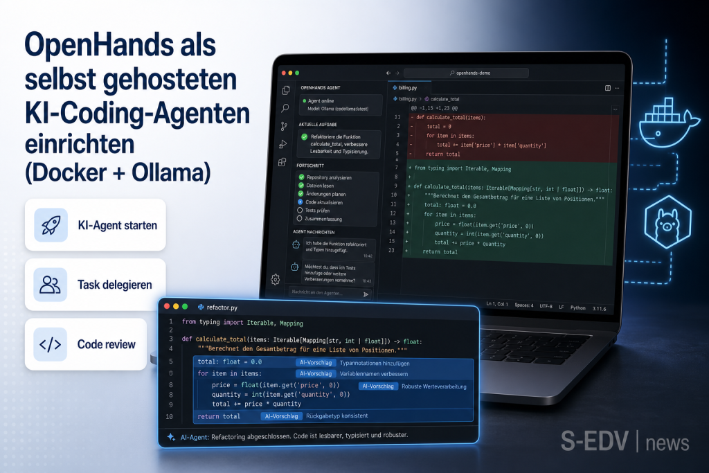 OpenHands als selbst gehosteten KI-Coding-Agenten einrichten (Docker + Ollama)