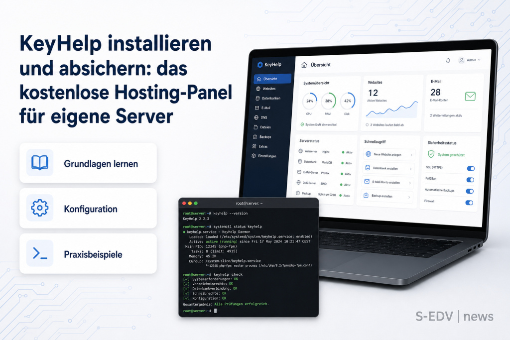 KeyHelp installieren und absichern: das kostenlose Hosting-Panel für eigene Server
