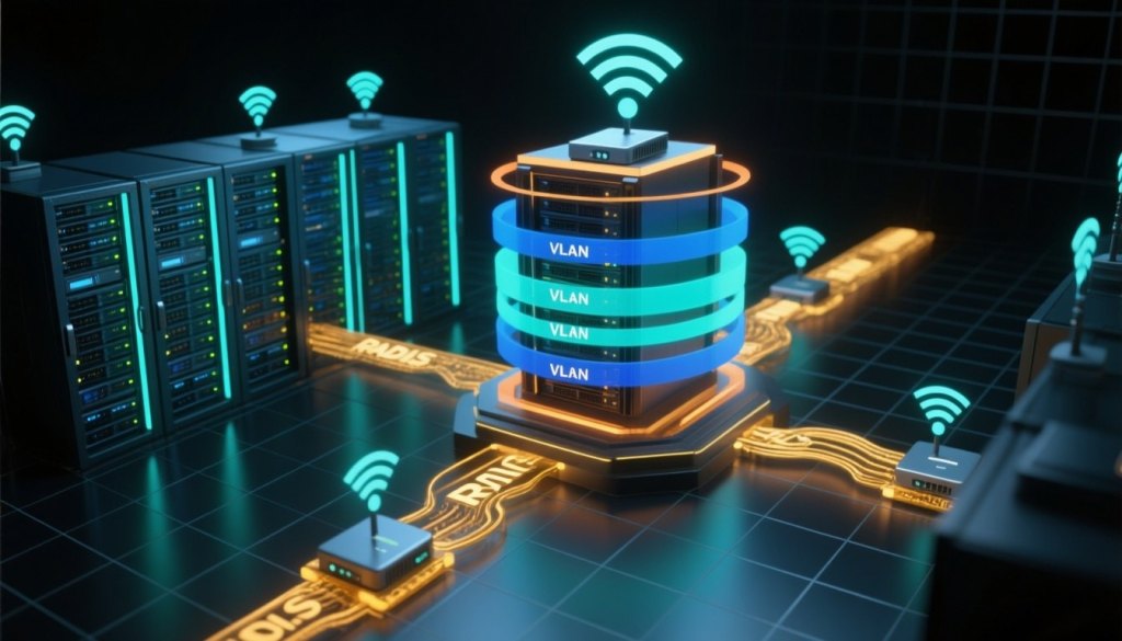 Enterprise-WLAN mit 802.1X RADIUS-Authentifizierung und dynamischer VLAN-Segmentierung