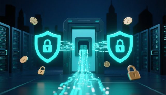 Digitales Sicherheits-Gateway mit zwei Authentifizierungsschilden und Datenströmen