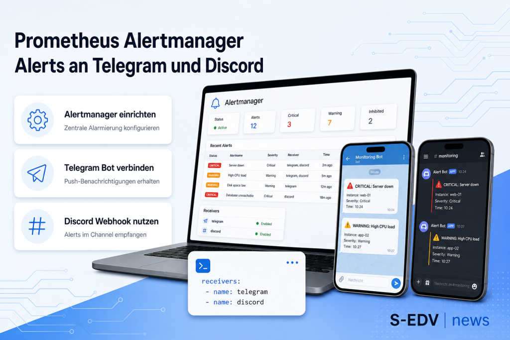 Prometheus Alertmanager Telegram Discord Alerts konfigurieren