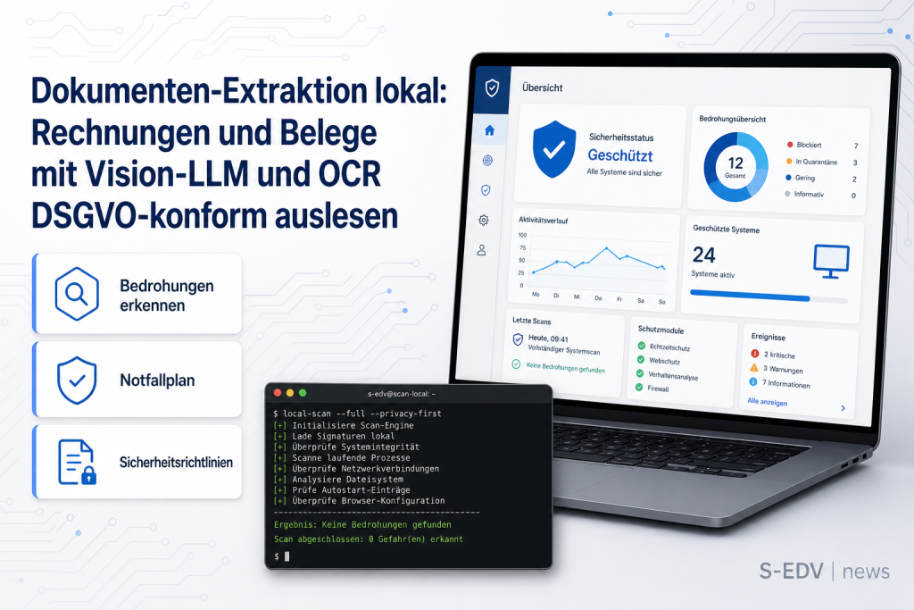 Dokumenten-Extraktion lokal: Rechnungen und Belege mit Vision-LLM und OCR DSGVO-konform auslesen