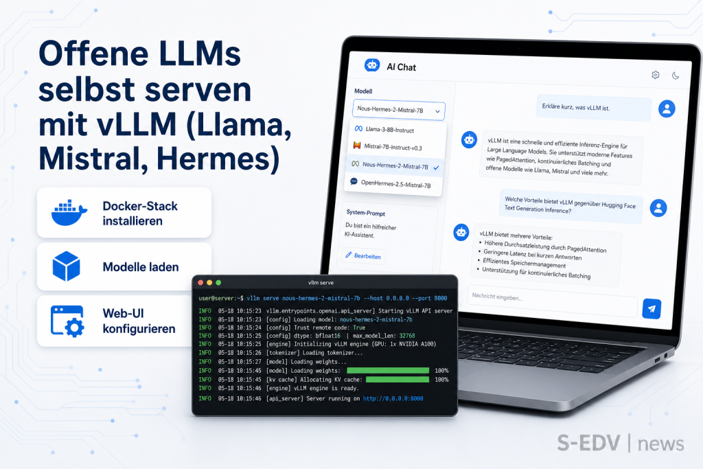 Offene LLMs selbst serven mit vLLM (Llama, Mistral, Hermes)