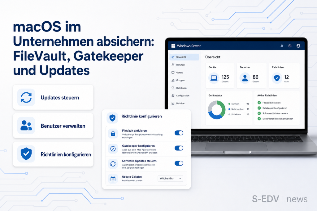macOS im Unternehmen absichern: FileVault, Gatekeeper und Updates