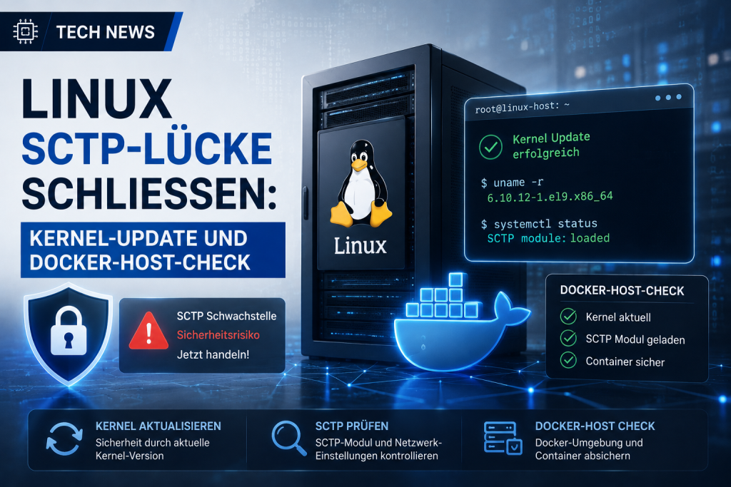 Linux SCTP-Sicherheitslücke schließen mit Kernel-Update und Docker-Host-Check