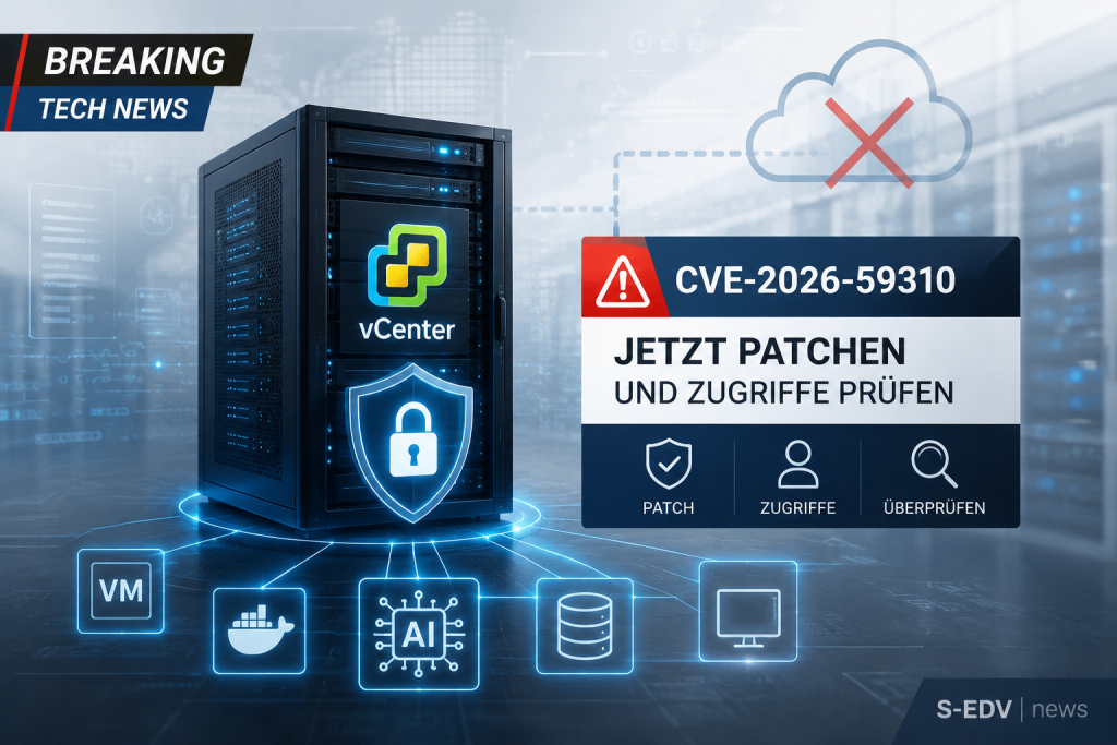 VMware vCenter mit Sicherheitswarnung zu CVE-2026-59310, Patchen und Zugriffsrechte prüfen