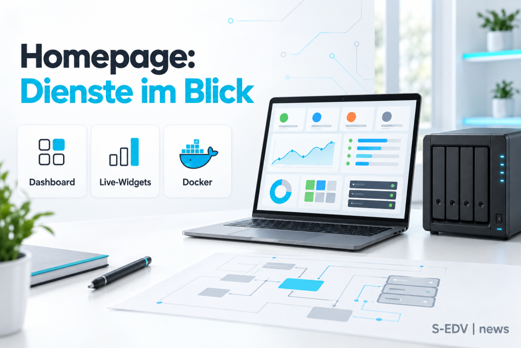Homepage: Dienste im Blick: Dashboard, Live-Widgets, Docker.