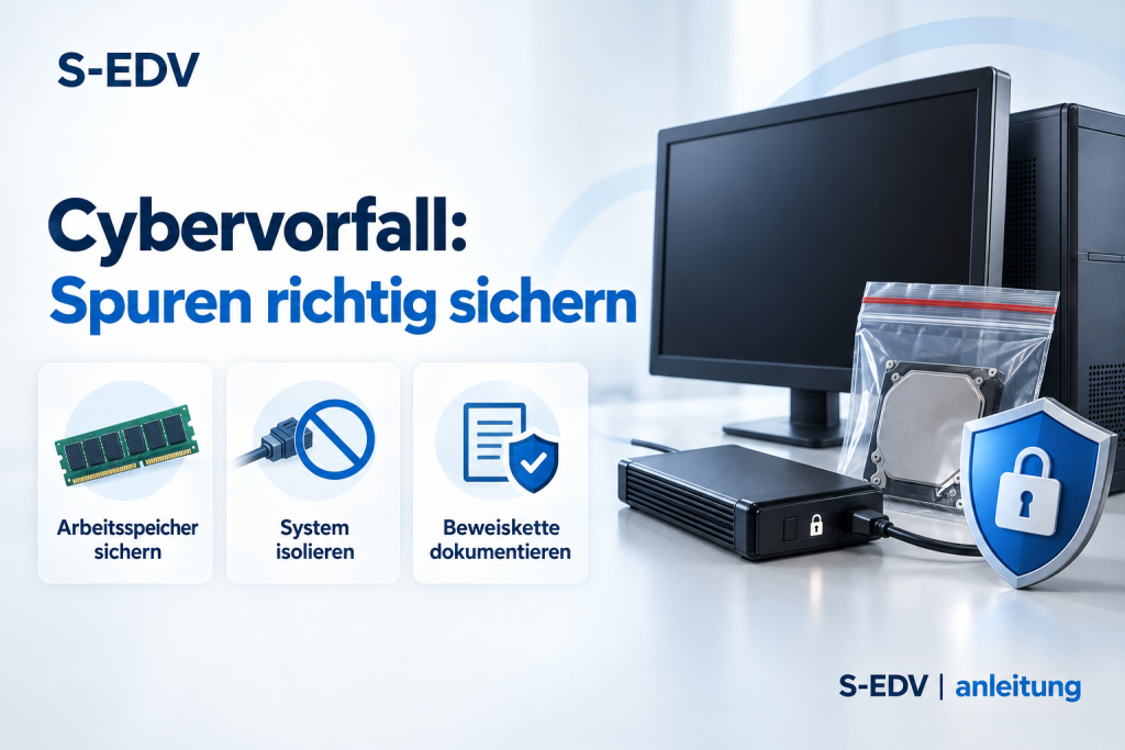 Cybervorfall: Arbeitsspeicher sichern und digitale Spuren dokumentieren