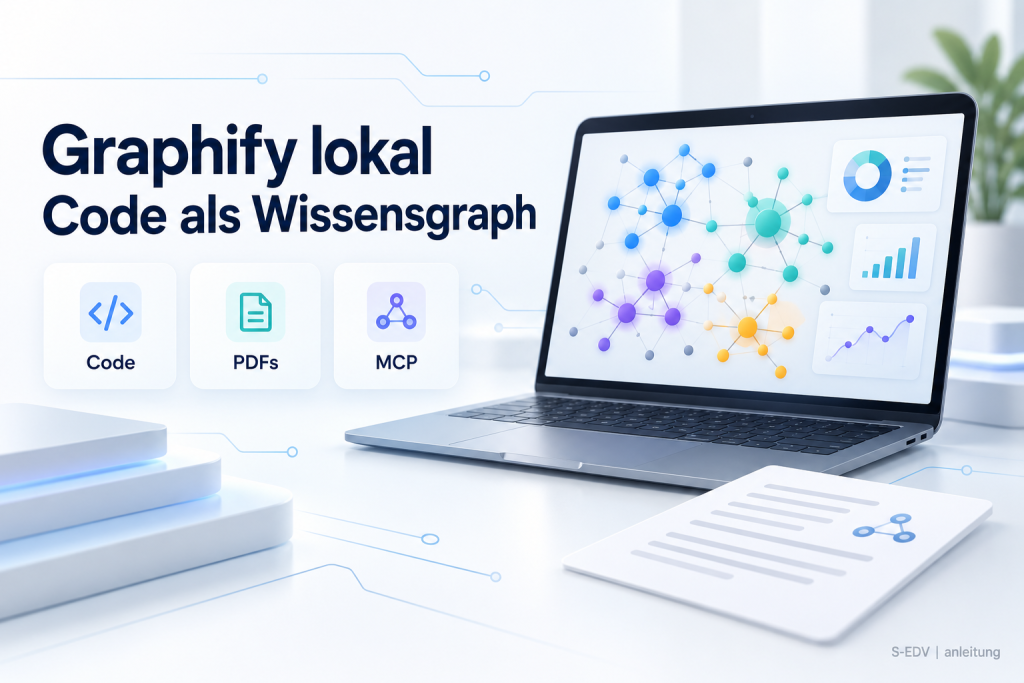 Titelbild: Graphify lokal, Code als Wissensgraph mit Karten für Code, PDFs und MCP